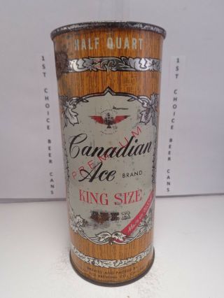 Canadian Ace Premium 16oz Flat Top Beer Can 227 - 24 Chicago,  Il.