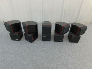 Vintage 5 Bose Red Line Double Cube Speakers From Acoustimass 10,