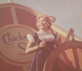 Disneyland 1959 Photo Walt Disney Chicken Of The Sea Pirate Ship Fantasyland
