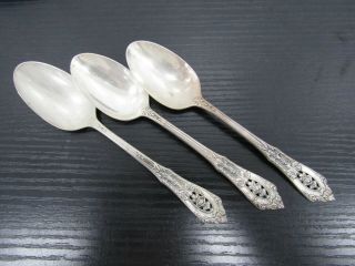 Wallace Rose Point Sterling Silver Flatware Set Of 3 Teaspoons 6 " (1/3)