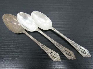 Wallace Rose Point Sterling Silver Flatware Set Of 3 Teaspoons 6 " (3/3)