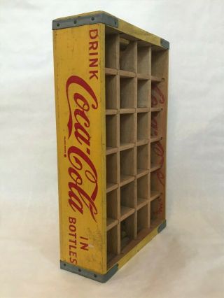 Vintage Coca - Cola Wooden Crate Bottle - Holder Turned Knick - Knack Shelf