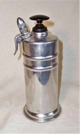 Vtg 1944 Patented Stainless Steel Whipped Cream Canister Dispenser Euc