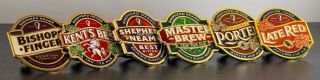6 Shepherd Neame Kentish Brewery Ale,  Beer Pump Badge Clips -