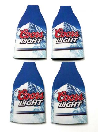 Coors Light Rockies Scene Slip On Beer Bottle Koozie Cooler Set Of 4