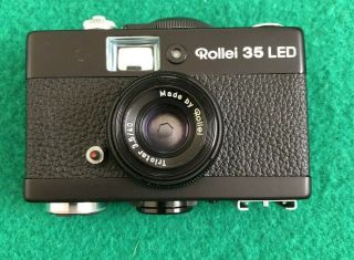 Vintage Rollei 35 Led Camera With Triotar 3.  5/40 Lens