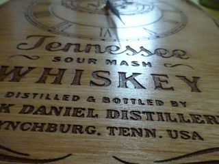 Jack Daniels Bottle Wall Clock engraved on wood A4 size man cave gift item 2