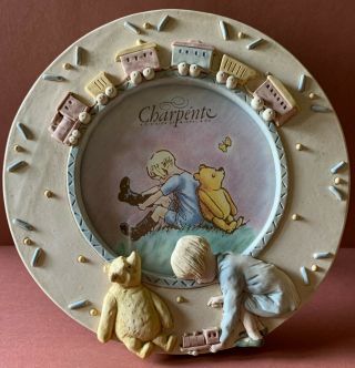 Charpente,  Classic Pooh,  Round Picture Frame,  Train,  Christopher Robin,  Disney