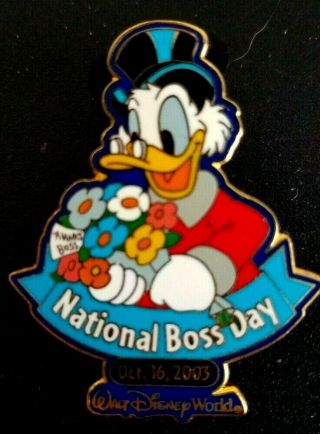 Disney Pin 25874 Wdw Cast Member National Boss Day 2003 Scrooge Mc Duck Le 3000