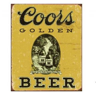 Coors Beer Tin Sign Bottle And Cap Bar Poster Metal Wall Art