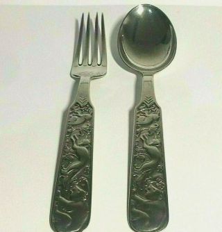 Vintage David Andersen Norway 830.  S Childs Spoon & Fork Set,  59.  70,  Grams,