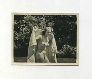 07 Vintage Snapshot Photo Female Nude Pin Up Risque Photograph