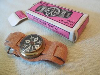 Vintage No.  187 Wrist Watch Type Compass In The Box Made By Marbles Knife Co