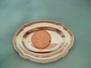 Meyers Sterling Silver Serving Tray Salver Dollhouse Miniature 1:12 (2)