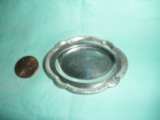Meyers Sterling Silver Serving Tray Salver Dollhouse Miniature 1:12 (1)