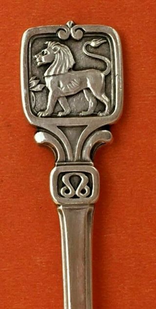 Rare Tiffany & Co.  Zodiac Leo July (other Avail) Sterling Silver Souvenir Spoon