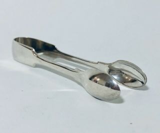 Quality Antique Victorian Solid Sterling Silver Sugar Tongs Nips 1897
