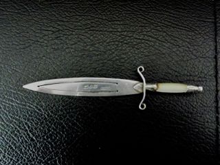 Antique English Silver Bookmark Mother Of Pearl Handle