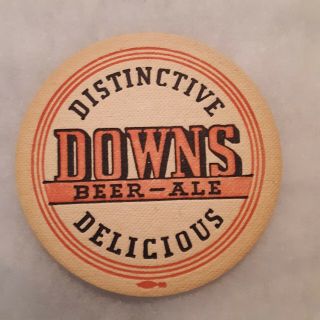 Ny - Dow - 2 Downs Beer - Ale 4 1/4 Coaster Van Buren Products,  Buffalo Ny
