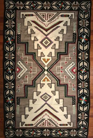 Exceptional & Large Navajo Teec Nos Pos Rug / Carpet,  C1940