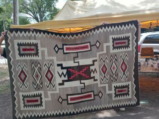 Navajo Rug Blanket Native American Indian Weaving Jb Moore Crystal Textile
