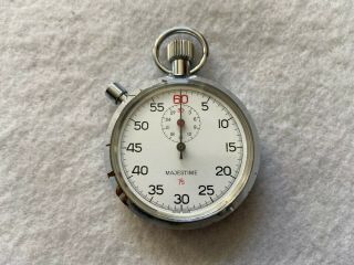 Majestime 1/5 Swiss Made Vintage Mechanical Wind Up Stopwatch