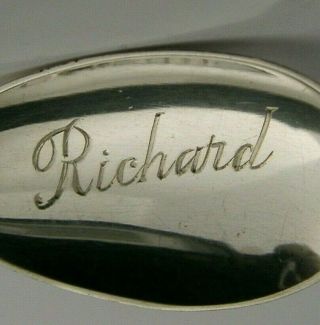 Rare Sterling Silver Arts And Crafts Gem Stone Spoon 1976 Engraved Richard