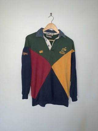 Wallabies Jersey Vintage 90s Rugby Top Multi Coloured