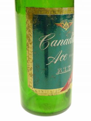 Scarce Canadian Ace Beer Green Chicago Longneck Bottle Tavern Trove 2