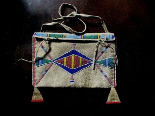 Antique Montana Crow Indian Document Bag
