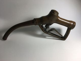 Vintage Dubuque Mcdonald Brass Gas Pump Nozzle Pl980 3/4 Iowa
