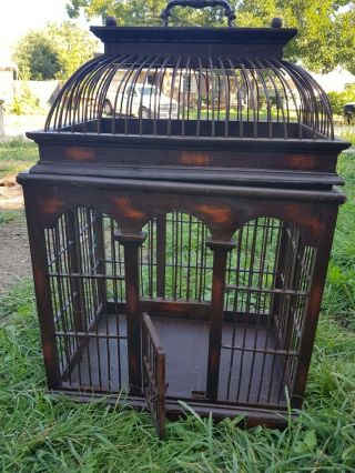 Vintage Large Ornate Bird Cage Home Furnishing 23 