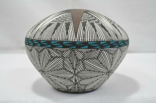 Vintage Acoma Native American Pottery - Signed By Artist E.  Chino