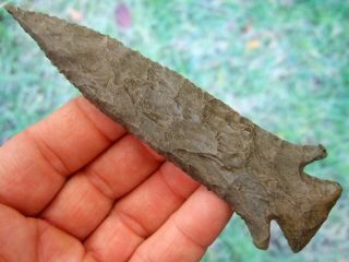 Fine 5 1/4 Inch G10 Kentucky Lost Lake Point With Butler Arrowheads