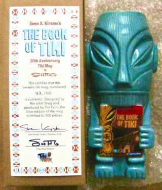 The Book Of Tiki 20th Anniversary W/coa 100 Only Signed By Shag And Sven Kirsten