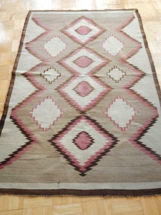 Vintage / Antique Navajo Indian Large Sized Crystal Rug Blanket Weaving