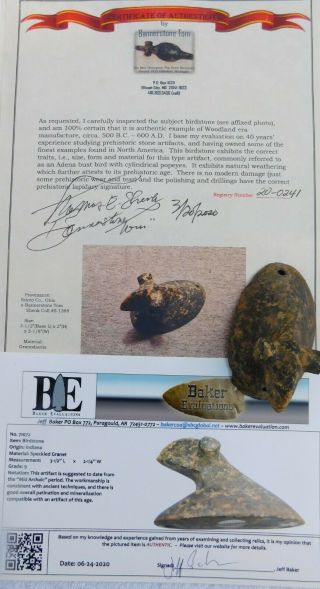 X Shenk Coll Scioto Co Ohio Granodiorite Adena Popeye Bust Birdstone