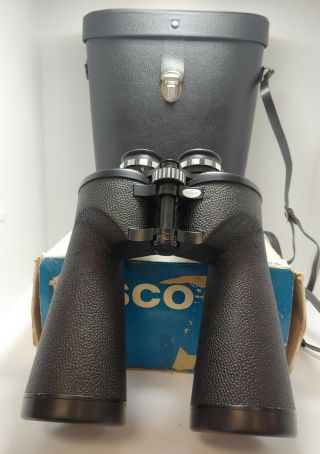 Vintage Tasco Model 219 20x60 Binoculars W/case -