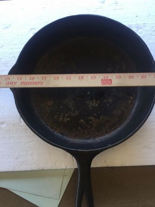 Vintage Griswold Cast Iron Skillet 10 Frying Pan 716b Flat Bottom Erie Pa