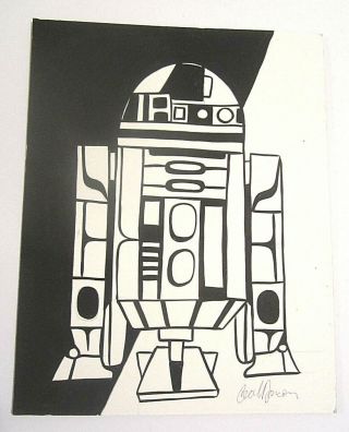 Cecil Dawson R2 - D2 Star Wars Jedi Droid Hand Painted First Nation Native Art