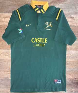 Vintage South Africa Springboks Rugby Jersey Nike Mens Xxl