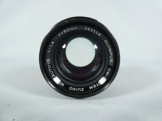 Vintage Olympus Om - System Zuiko Mc Auto - S 1:1.  4 F=50mm Camera Lens Post