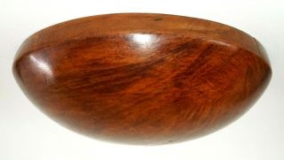 19c Hawaii Kou Wood Rounded Bowl Calabash W.  Long Stable Crack (beg) 2