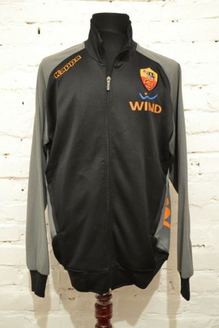 Vintage As Roma Football Training Top Track Jacket Kappa Soccer Calcio Mens Xl
