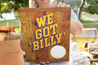 Vintage 1977 Billy Beer Bar Tavern Gas Oil 13 " Sign