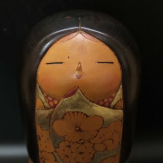 Artistic Japanese Sosaku Kokeshi Doll By Kato Tatsuo 11 4/5inch (30cm) 　4lb