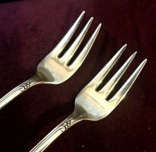 International Sterlilng Silver “Spring Glory” Seafood Cocktail Forks; Set of 2 3