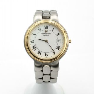 Vintage Raymond Weil Geneve Swiss - Made Quartz Watch 9185 Date 34mm Nr 8630 - 4