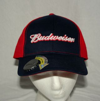 Vintage Bud Budweiser Beer Logo Baseball Cap Hat Osfm Bottle Opener 2014
