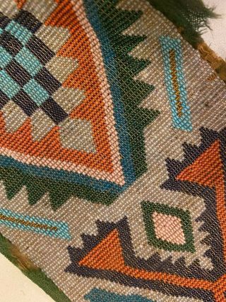 Native American Great Lakes Chippewa Beaded Bandolier Bag Circa 1900 3